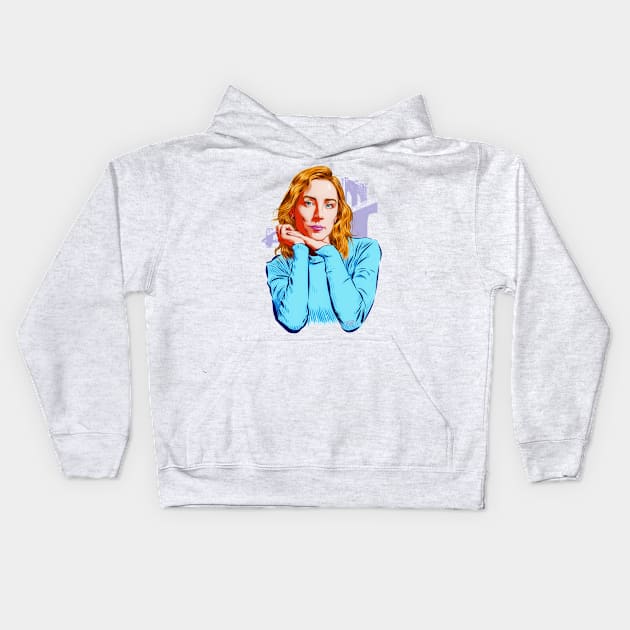 Saoirse Ronan - An illustration by Paul Cemmick Kids Hoodie by PLAYDIGITAL2020